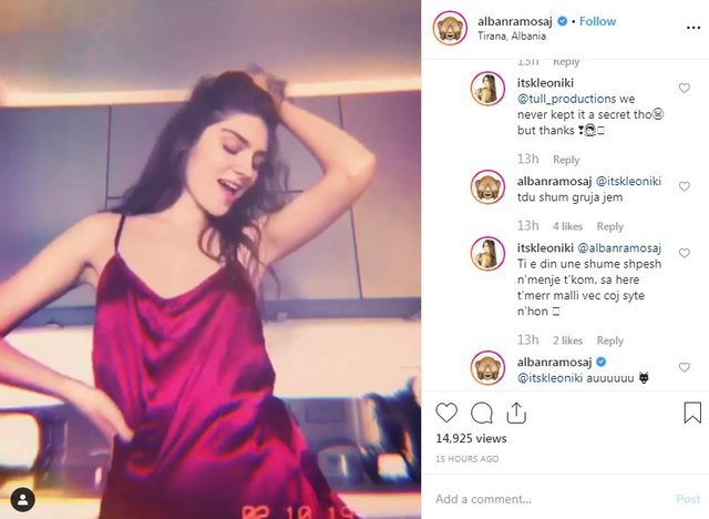 Nikki dhe Alban Ramosaj në Instagram