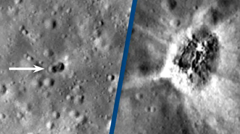NASAが月面に墜落する「UFO」の画像を公開！ - Gazeta Express