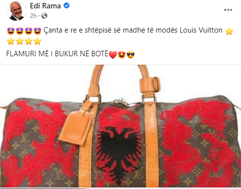 Flamuri shqiptar në çantën luks Louis Vuitton, sa kushton? 