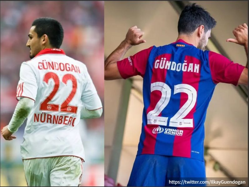 【本日限定値下】FC Barcelona GÜNDOGAN 22 ユニフォーム Nike Barcelona Home Gündoğan 22 Jersey 2023-2024 (La Liga)