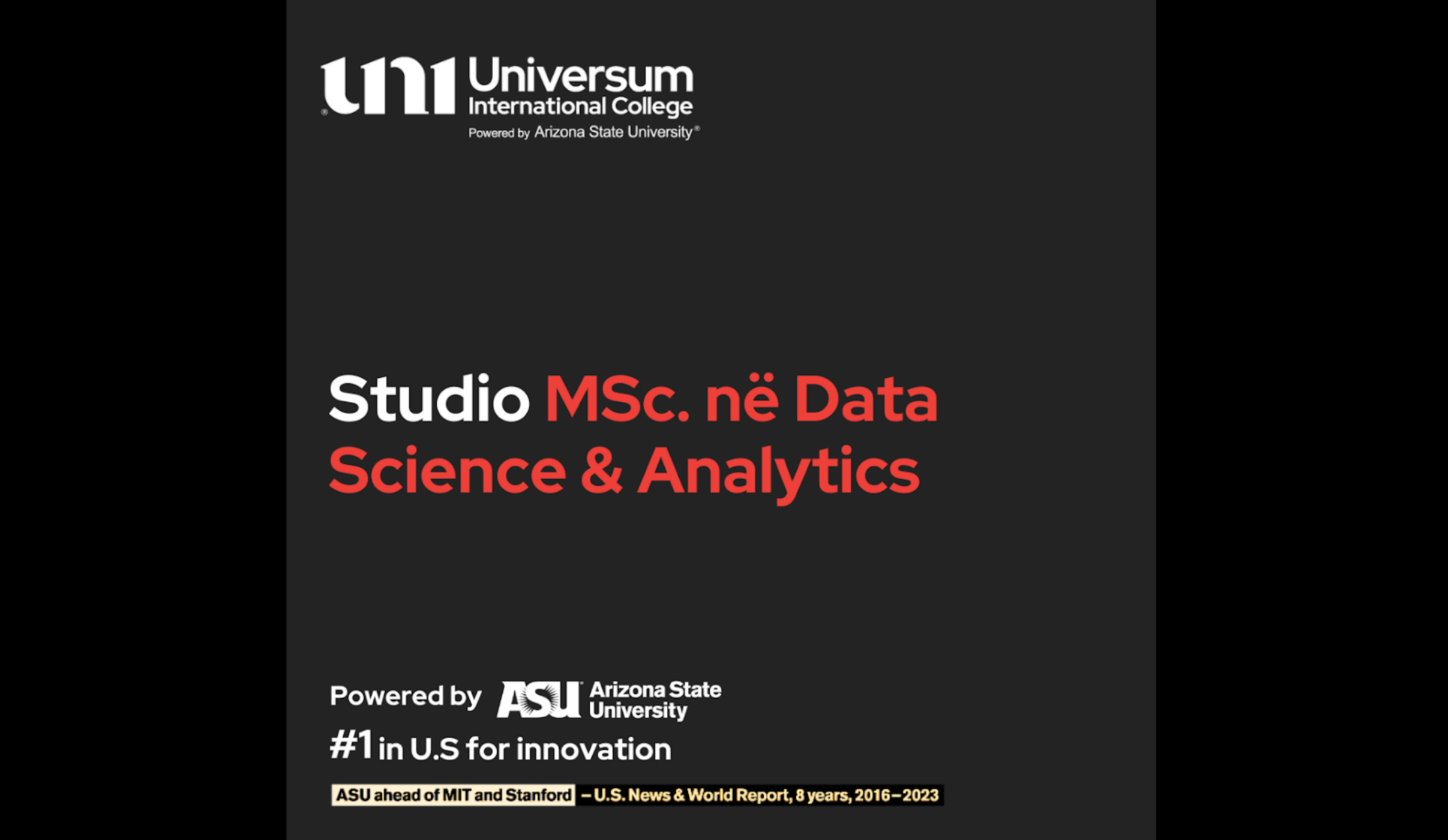 Afati i fundit për regjistrime në programin MSc. Data Science ...
