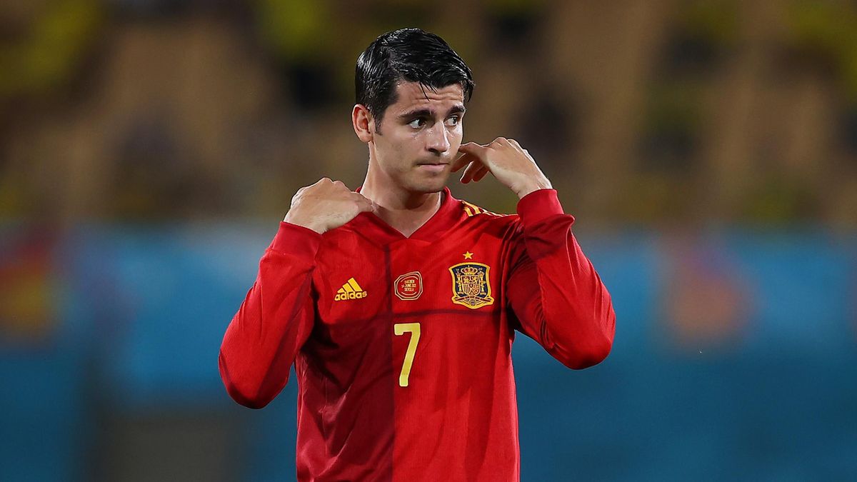 スペイン代表アルバロ・モラタ選手ユーロ2024ユニフォームvsクロアチア 代表 スペイン代表アルバロ・モラタ選手ユーロ2024ユニフォームvs