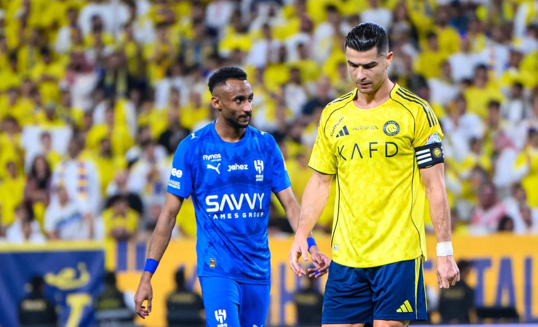 Cristiano Ronaldo During Al Nassr S 1 1 Draw With Al Hilal In Capital Derby