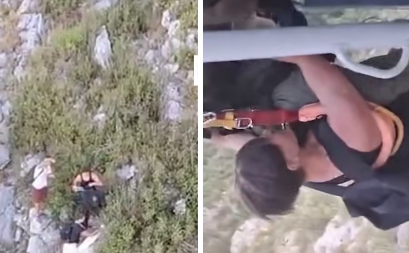 U dehidratuan  s mund të vijonin lëvizjen   Forcat Ajrore shqiptare shpëtojnë tre turistë të bllokuar në Malin e Çikës